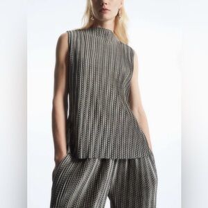 COS Plisse Sleeveless Top and Pants Set
